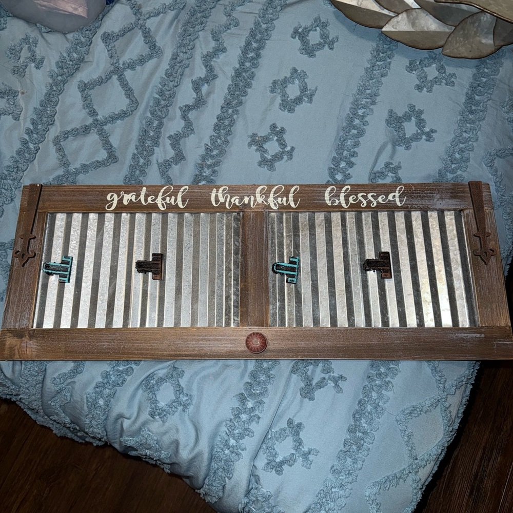 Rustic Brown and Silver Wall Decor with Clips